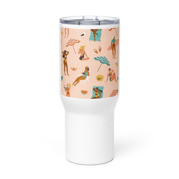 Travel mug with a handle
